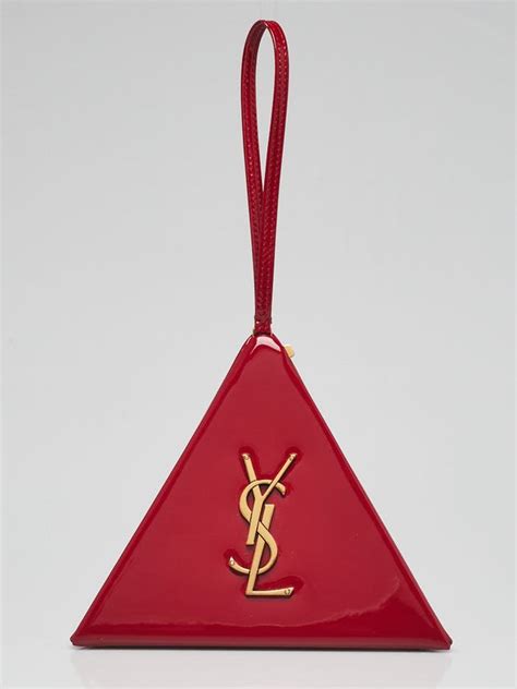 Yves Saint Laurent Red Patent Leather Pyramid .